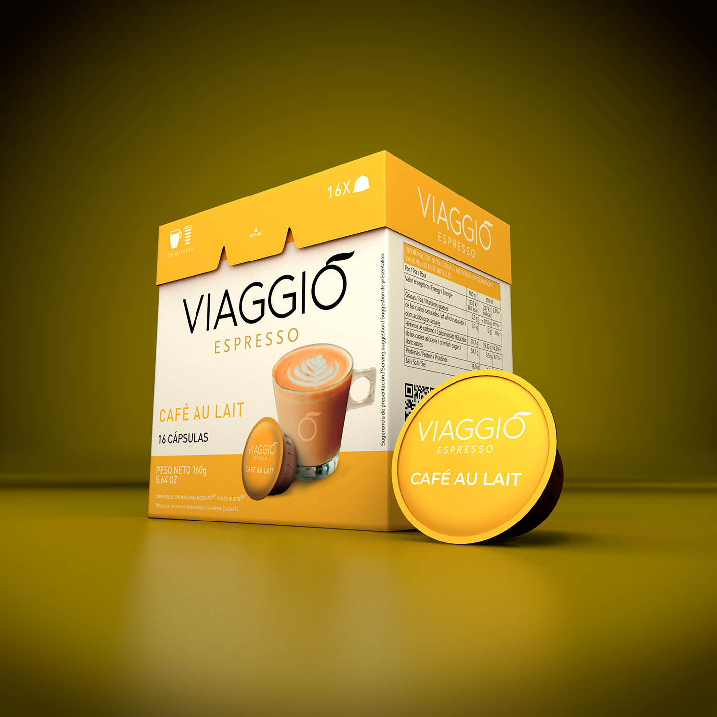 Cápsulas Compatibles con Dolce Gusto® Viaggio Espresso Café au Lait