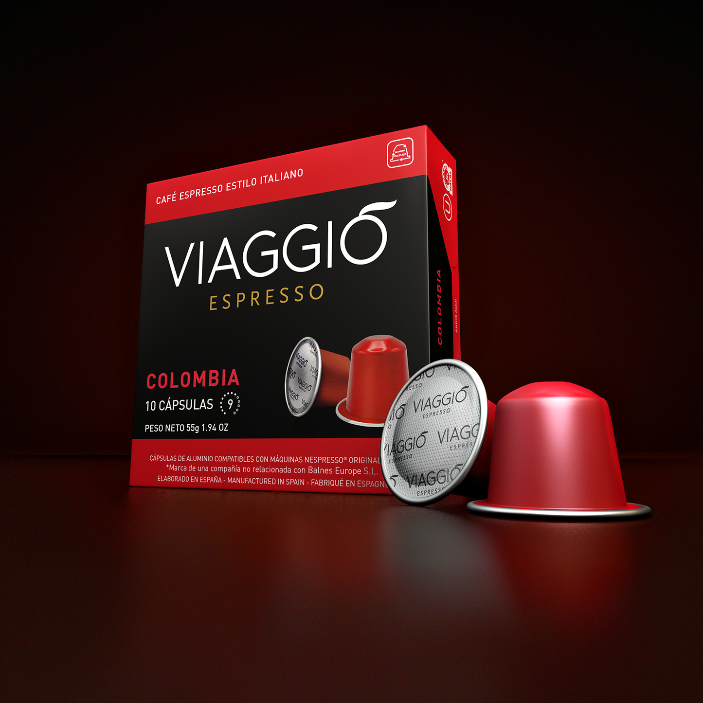 Cápsulas Compatibles con Nespresso® Viaggio Colombia