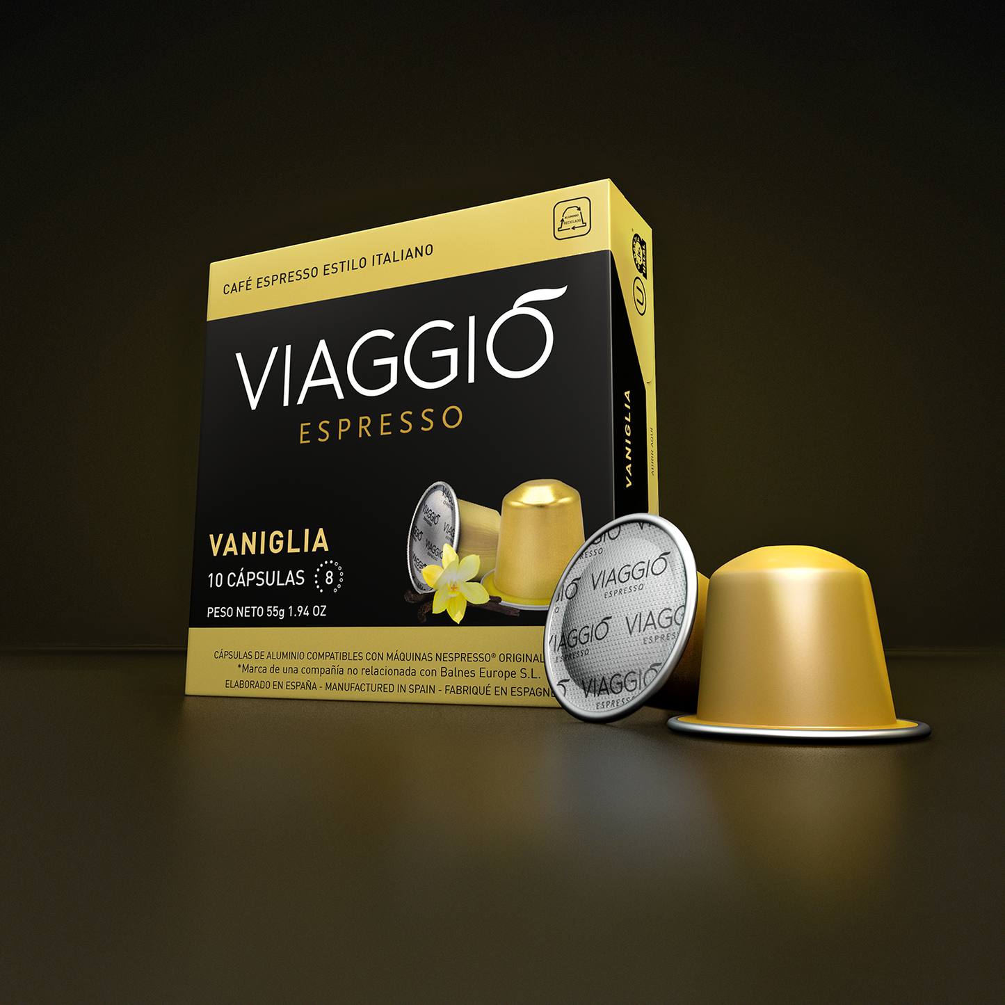 Cápsulas Compatibles con Nespresso® Viaggio Vaniglia