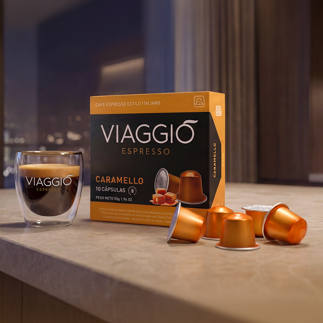 Cápsulas Compatibles con Nespresso® Viaggio Caramello