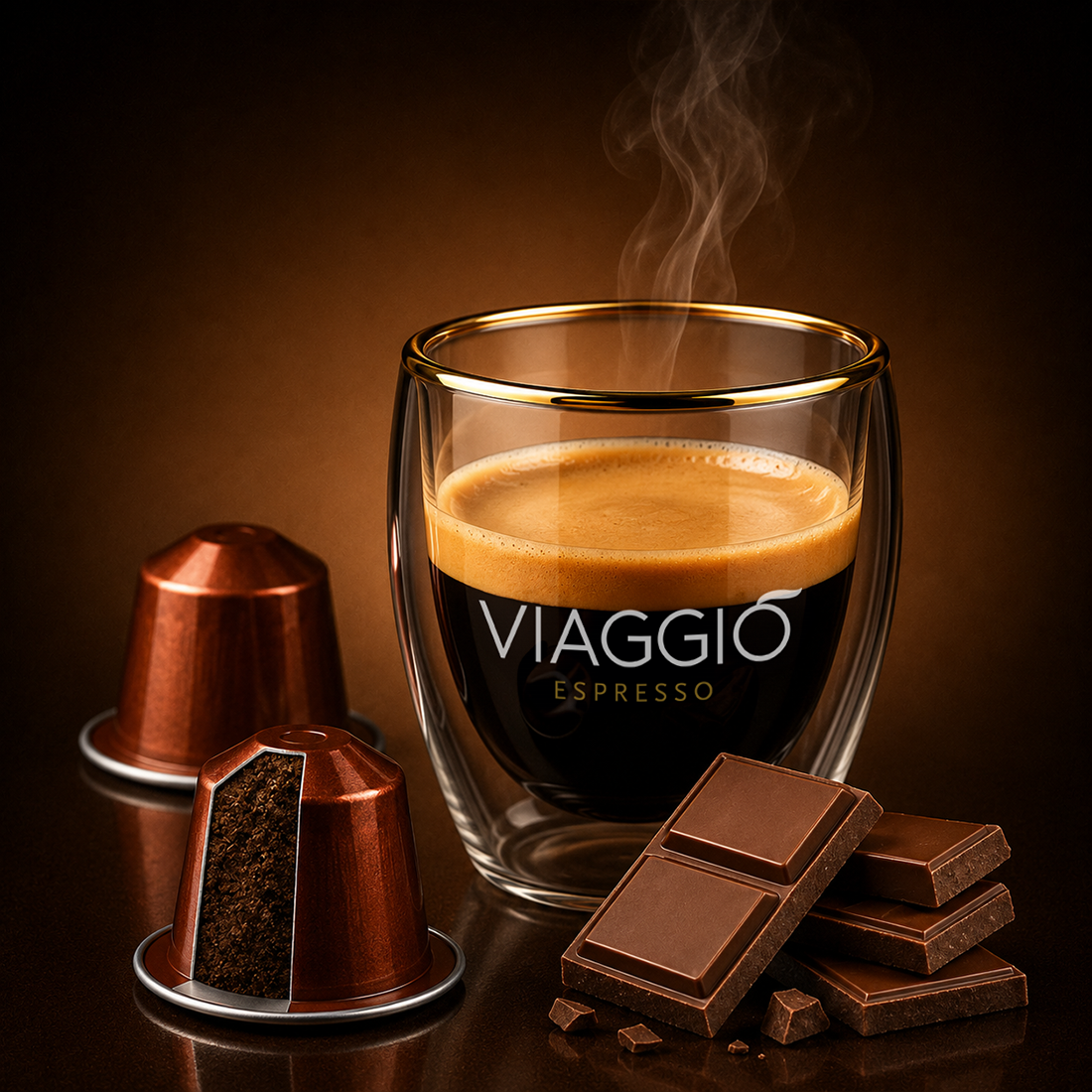 Cápsulas Compatibles con Nespresso® Viaggio Cioccolato