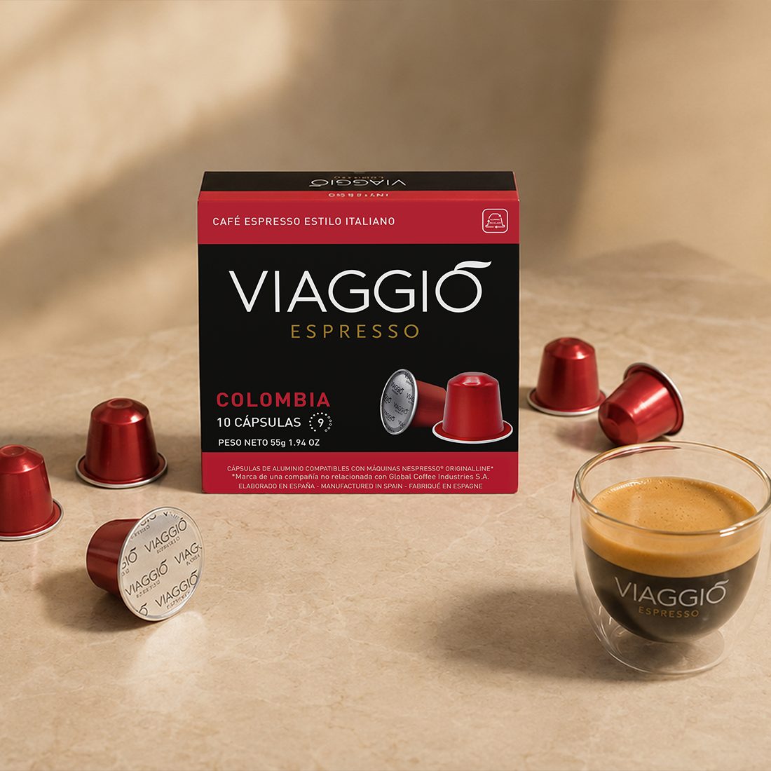 Cápsulas Compatibles con Nespresso® Viaggio Colombia