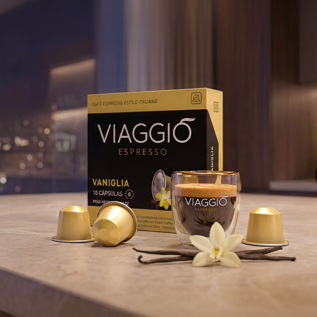 Cápsulas Compatibles con Nespresso® Viaggio Vaniglia