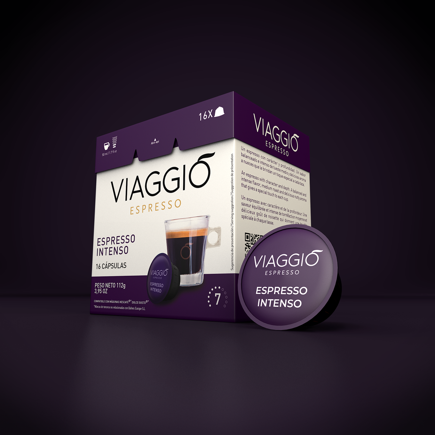 Cápsulas Compatibles con Dolce Gusto® Viaggio Espresso Intenso